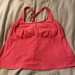 Pink and white tankini size 16